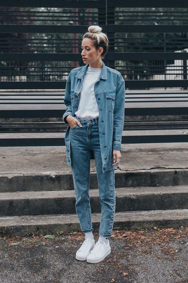 Как носить джинсы в сезоне 2024-2025 - модные идеи образов с джинсами на фото